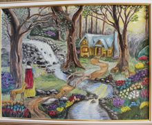 Сказочная картина маслом " Белоснежка"