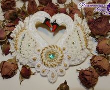 Брошь Лебединая верность