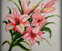 Вышитые лилии