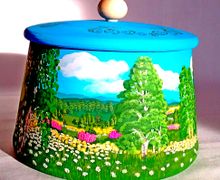 Емкость с росписью "Березовая Роща"