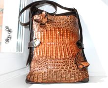 Сумочка женская удобная и жизнерадостная (кожа, крокодил)