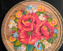 тарелка деревянная декоративная