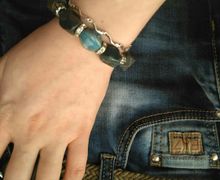 Браслет из натурального камня с керамикой