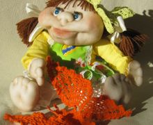 Кукла чулочная авторская Настенька