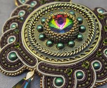 Сутажное колье "Стимпанк"