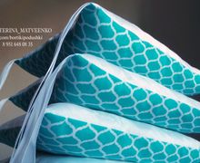 Двусторонний комплект бортиков в кроватку 12 подушек