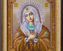 Пример оформления вышивки иконы