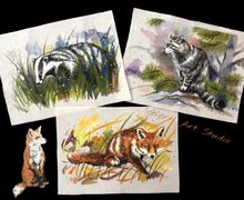 Набор: «Лиса, барсук и кот»