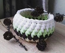 Вязаная корзинка