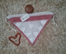 Косынка для малышки "Сердечки"