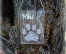 Работа выполнена в стиле стринг-арт