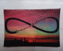 Обложка для проездного или социальной карты кожаная Любовь бесконечна 3