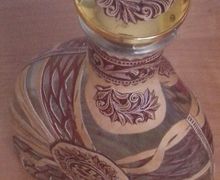 Пример оформления стеклянной бутыли в прорезную бересту