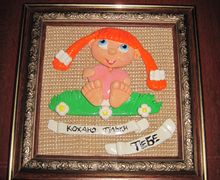 Картина из глины "Рыжулька"