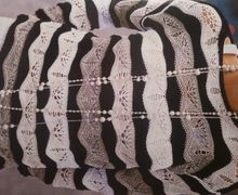 Пуловер женский ажурный с вырезом "лодочка"