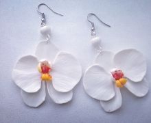 серьги орхидея