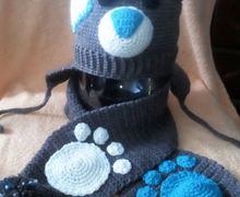 Шапка-Мишка + шарф