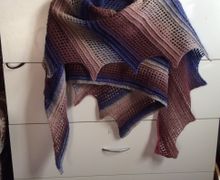 Первая шаль из серии "Ящерицы" получившая имя "Песочная саламандра"