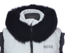 Опушка из меха черного песца