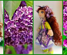 интерьерная кукла - Сирень