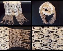 Палантин "Ананасы"