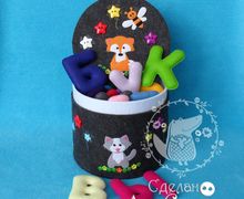 Алфавит из фетра в шкатулке 