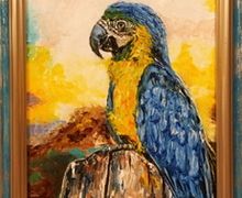 Картина маслом «Попугай Ара»