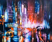 Огни ночного мегаполиса.