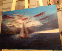 Парусник в море