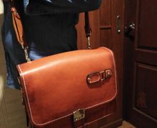 кожаная сумка полностью ручная работа