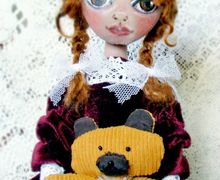 Авторская коллекционная текстильная кукла «SCARLETT».