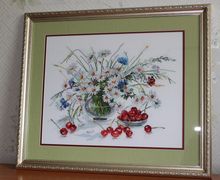 черешня и ромашки