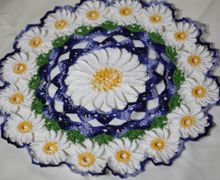Салфетка крючком "Ромашка"