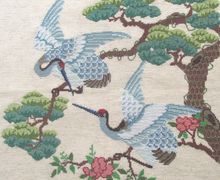 Журавли. Вышитая картина крестом