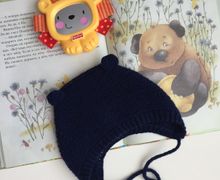 Детская шапочка-чепчик с ушками