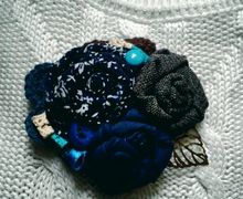 Текстильная брошь "Южная ночь"