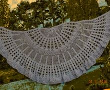 шаль голубая