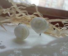 серьги "белая нежность"