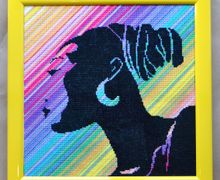 Картина вышитая крестом "Негритянка"