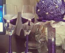 букет дублер, свадебные бокалы, украшения на машину