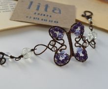 Брослет Бабочка Аметист