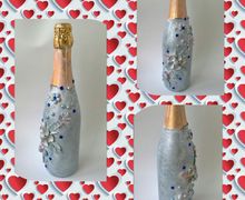 Декорированная бутылка с шампанским