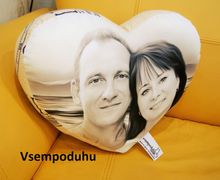 Подушка сердце с фотографией