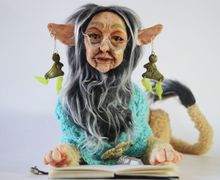 Бабушка-сфинкс. Интерьерная кукла.