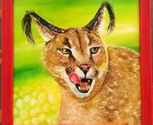 Картина маслом «Портрет каракала»