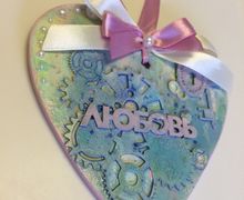 Сердце-подвеска (валентинка) микс медиа