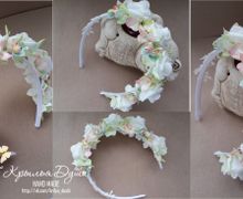 Ободок с цветами ручной работы