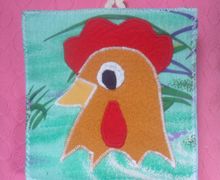 прихватка с петушком