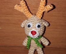 Миниатюрный амигуруми оленёнок