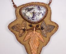 Кулон "Звенящая роща" с лепидолитом